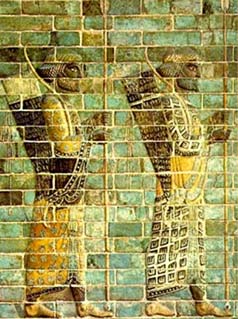 Керамическая облицовка из дворца Персеполис, 518 до н.э., Иран 