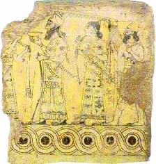 Окрашенные глазурованные плитки, 880 до н. э. Нимруд