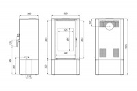 Печь DEFRO HOME SOLUM LOG, 9кВт, черная сталь