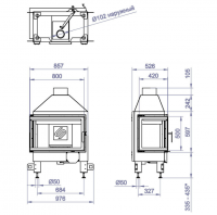 Каминная топка CB L 800B (Stav)