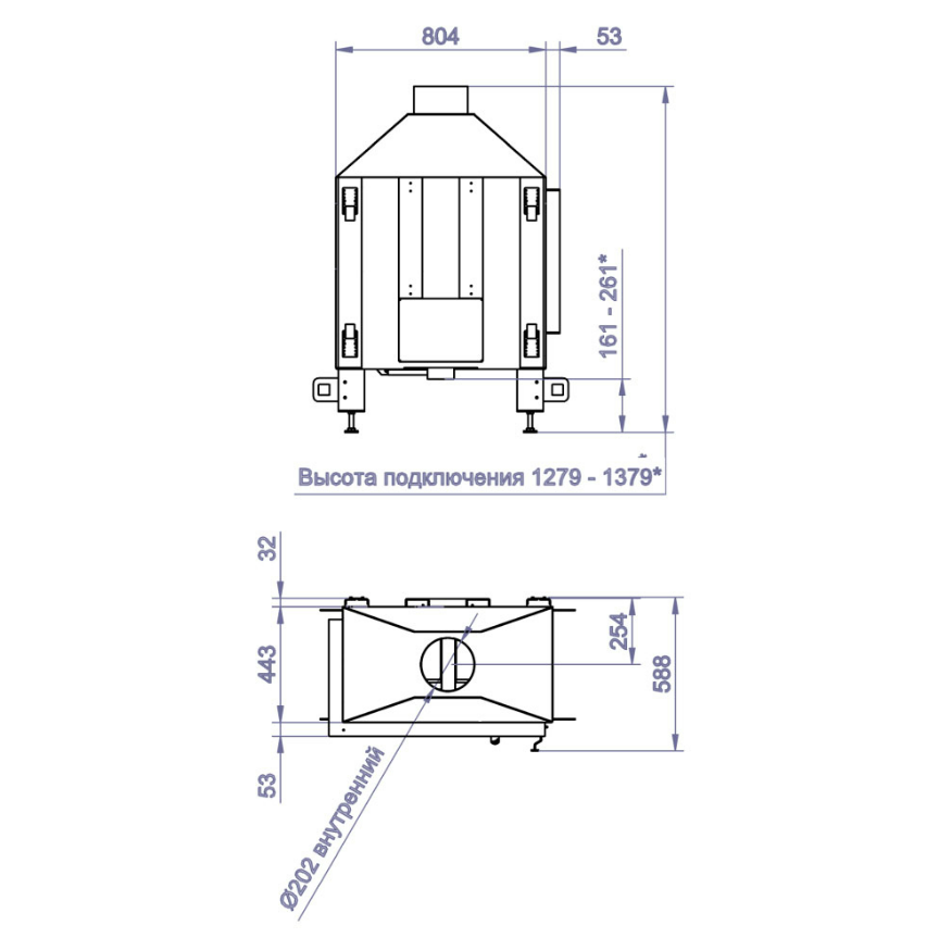 Каминная топка CB L 800B (Stav)