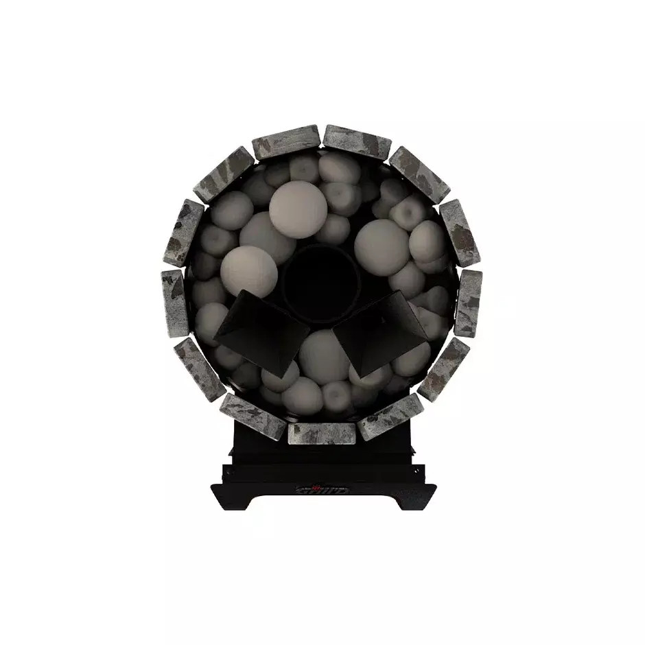 Дровяная банная печь Grill'D Cometa Vega 180 Short Window Max Stone Pro (Серпентинит)