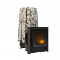Дровяная банная печь Grill'D Cometa Vega 180 Long Window Max Stone Pro (Серпентинит)