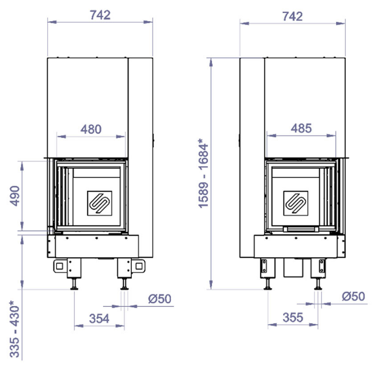 Каминная топка CF 460B (Stav)