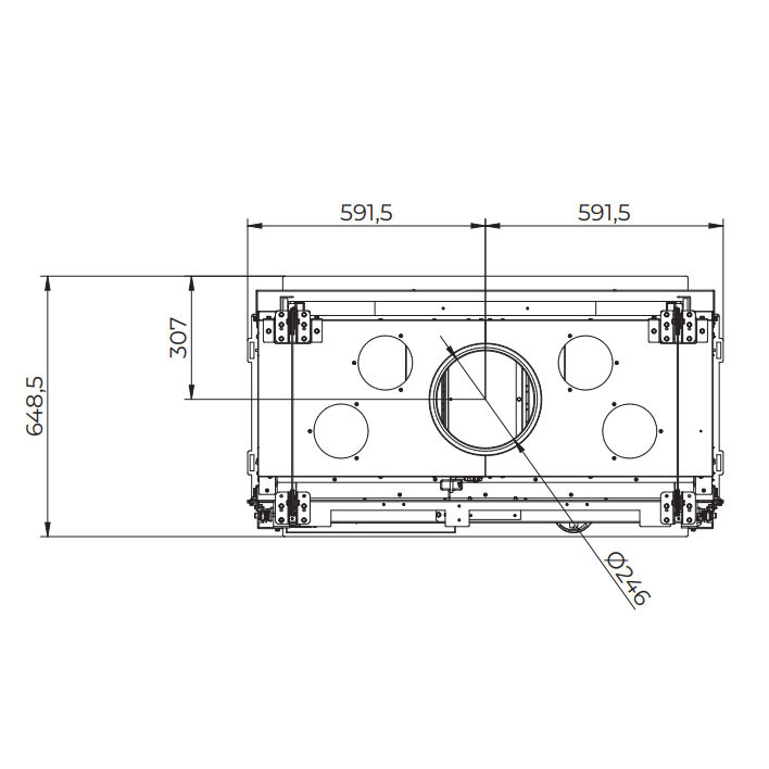 Каминная топка ECOMONOBLOCCO WT 16:9B N13 (Palazzetti)