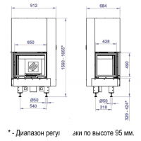 Каминная топка CFL 650W (Stav)