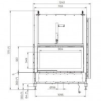 Каминная топка ECOMONOBLOCCO WT 16:9B V13 (Palazzetti)