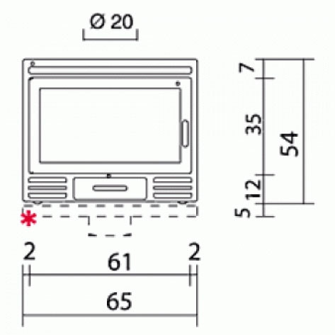 Каминная топка FIREBOX RIGA 54 V (EdilKamin)