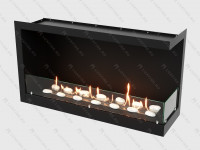 Встроенный биокамин Lux Fire Угловой 1155 М (правый угол)