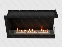 Встроенный биокамин Lux Fire Угловой 1155 М (правый угол)