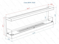 Встроенный биокамин Lux Fire Фронтальный 1450 S