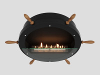 Биокамин Lux Fire Капитан 500 Н XS (черный)