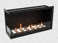 Встроенный биокамин Lux Fire Угловой 1155 М (левый угол)
