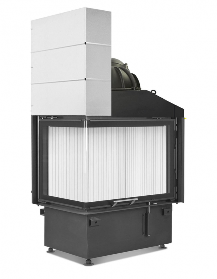 Стальная топка Hoxter ECKA 76/45/57Lh, чугунный дымосборник