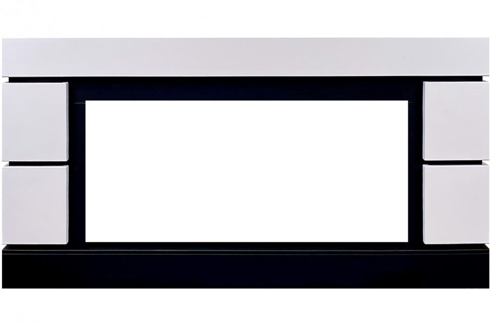 Каминокомплект Modern 42 CRM (Разборный) - Белый с черным с очагом Vision 42 LED