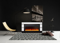 Каминокомплект Modern 42 CRM (Разборный) - Белый с черным с очагом Vision 42 LED