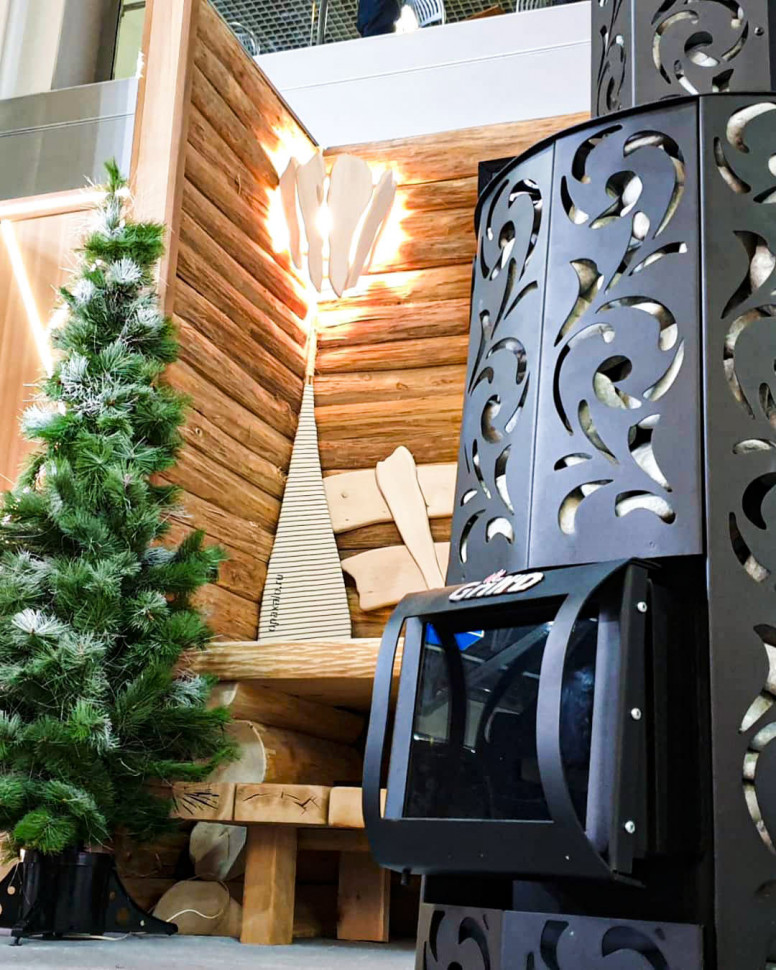 Дровяная банная печь Grill'D Violet Romb Short