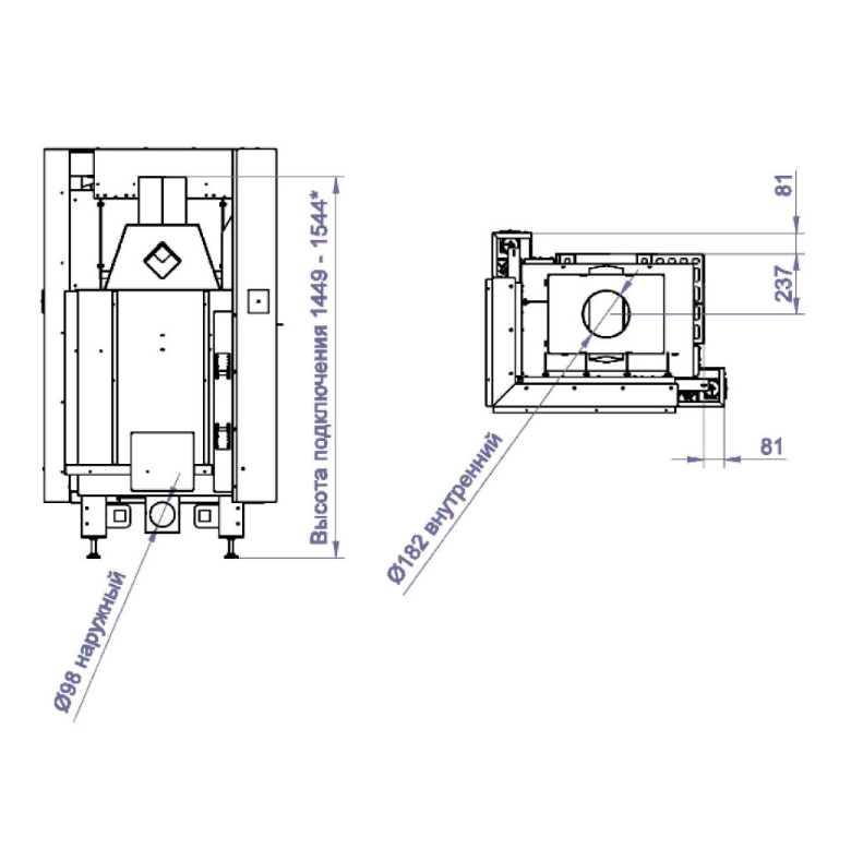 Каминная топка CFL 650B (Stav)