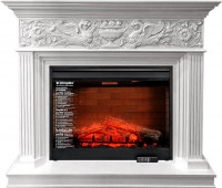 Каминокомплект Palace - Белый с серебром с очагом Symphony 30'' DF3020-EU