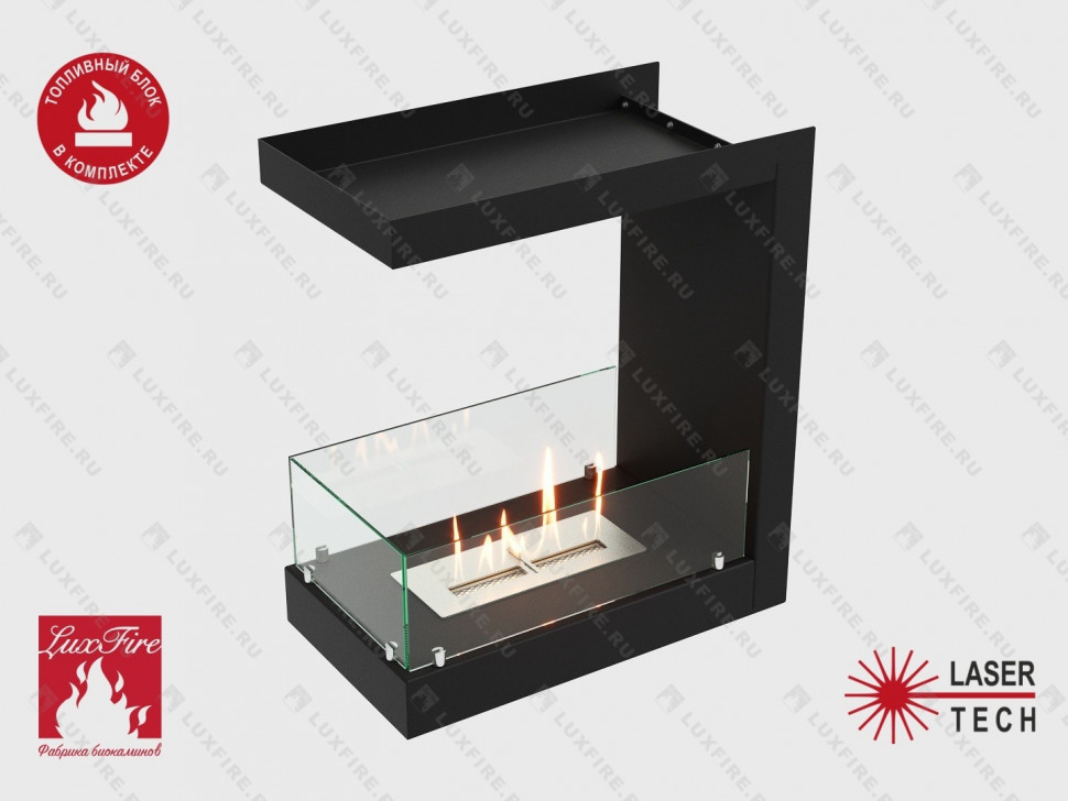 Встроенный биокамин Lux Fire Торцевой 555 М