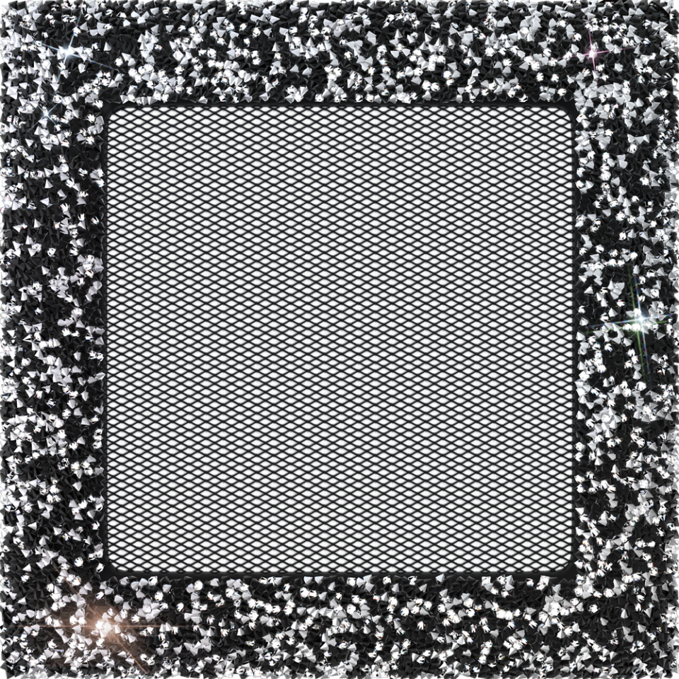 17x17 Venus Swarovsky черно-серебристая