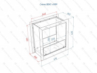 Встроенный биокамин Lux Fire Сквозной 610 М