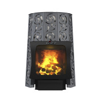 Дровяная банная печь Grill'D Violet Steel Long Window Max