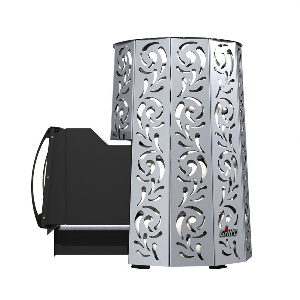 Дровяная банная печь Grill'D Violet Steel Long Window Max