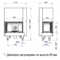 Каминная топка CFL 850W (Stav)