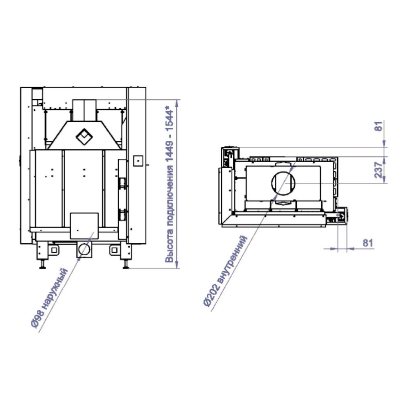 Каминная топка CFL 850W (Stav)
