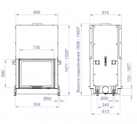 Каминная топка DF 750G (Stav)