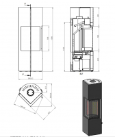 Печь EMBER Стеван 700 XL white