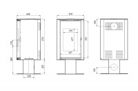 Печь DEFRO HOME ORBIS TOP, 9кВт, белая сталь