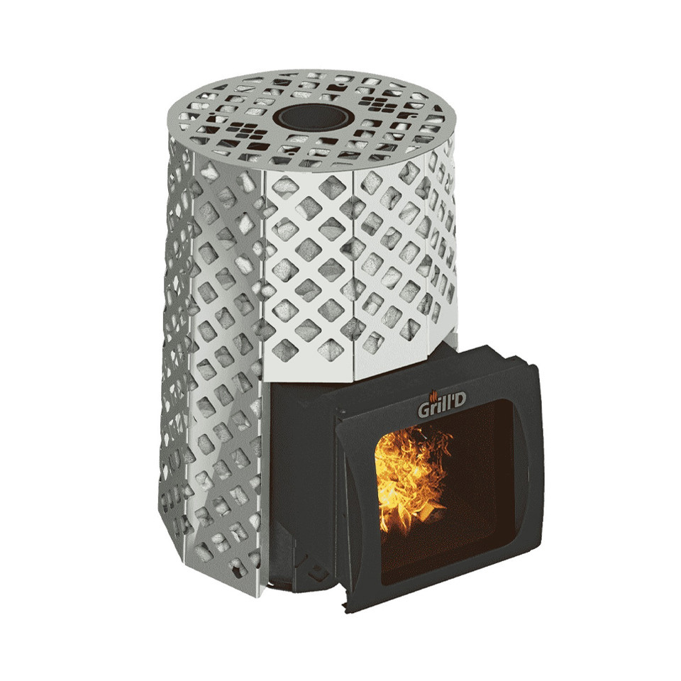 Дровяная банная печь Grill'D Violet Steel Romb Long Window Max
