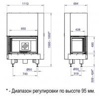 Каминная топка CFL 850B (Stav)