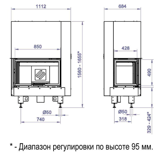 Каминная топка CFR 850G (Stav)