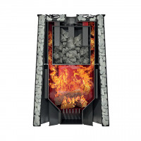 Дровяная банная печь Grill'D Violet Steel Romb Short Window Max