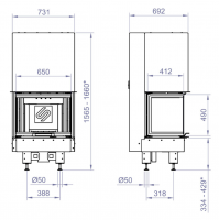 Каминная топка 3VF 650W (Stav)