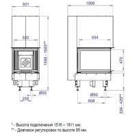 Каминная топка 3VLF 700W (Stav)