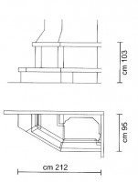 Облицовка TRAPEZIO + Топка TEKNO 2 FOC.CH.DX CN (EdilKamin)