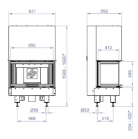 Каминная топка 3VF 850B (Stav)