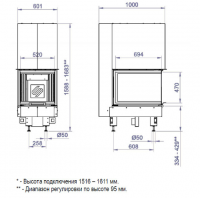 Каминная топка 3VLF 700B (Stav)