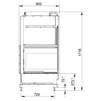 Каминная топка ECOMONOBLOCCO WT 66R N11 (Palazzetti)