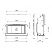 Каминная топка HF 1300B (Stav)