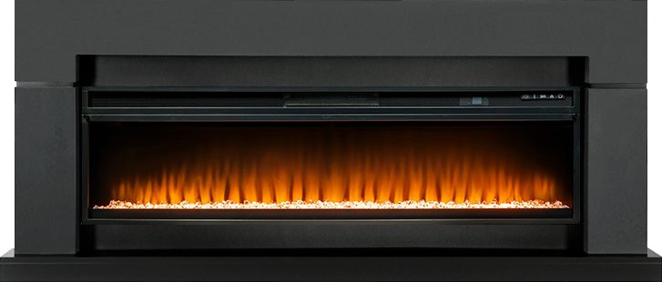 Каминокомплект Lindos 60 (Разборный) - Серый графит с очагом Vision 60 LED