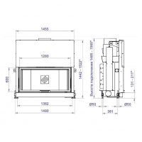 Каминная топка HF 1300G (Stav)
