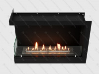 Встроенный биокамин Lux Fire Угловой 690 S (левый угол)