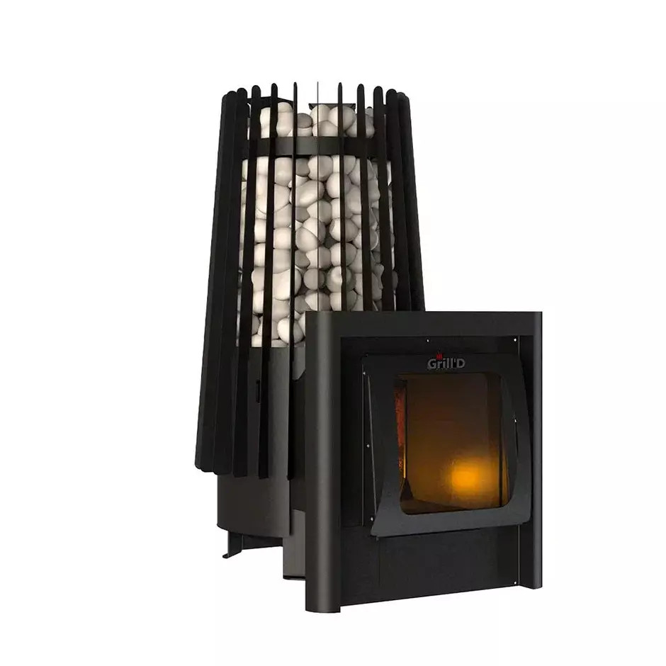Дровяная банная печь Grill'D Cometa Vega 180 Long Window Max Pro