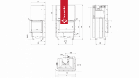 Топка Kratki PRO MBZ/P/BS/G угловое стекло справа, гильотина