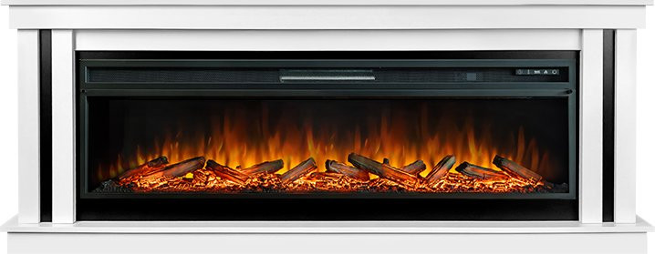 Каминокомплект Cosmo 60 (Разборный) - Белый с черным с очагом Vision 60 LOG LED